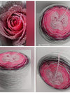 Frozen Rose with silver glitter